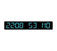 Reloj digital LED inalámbrico para escritorio con ajuste automático de hora, función de alarma dual cuenta regresiva para temporizador de hasta 999 días y 4 niveles de brillo (negro)