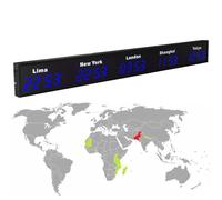 Reloj digital LED mundial, 3/4/5 zona horaria, reloj de pared para hoteles y corporaciones, muestra múltiples horas de ciudad