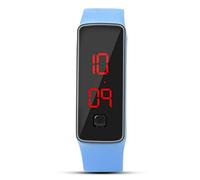 Reloj Digital LED Preciso con Modo de Ahorro de Energía para Pantalla Electrónica Deportiva para Hombres Correa de Silicona 1 Pieza (Blue)