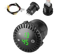 Reloj digital para coche, pantalla LED resistente al agua, 12 V, 24 V, interior del coche