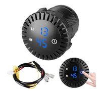 Reloj digital para coche, pantalla LED resistente al agua, 12 V, 24 V, interior del coche