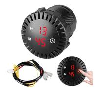 Reloj digital para coche, pantalla LED resistente al agua, 12 V, 24 V, interior del coche