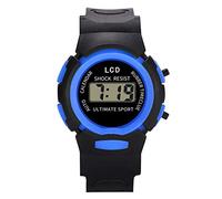 Reloj digital para niños, analógico, electrónico, deportivo, LED, reloj digital para niñas, azul, One Size