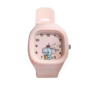 Reloj digital para niños - Bonito reloj para niños, reloj cuadrado luminoso para estudiantes | Reloj digital deportivo impermeable al aire libre, reloj de moda cuadrado luminoso de silicona, rosa, Se