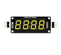 Reloj digital, para tm1637 0.56 pulgadas cuatro dígitos siete segmentos pantalla LED para proyectos de bricolaje Arduino (amarillo)