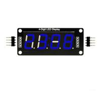 Reloj digital, para tm1637 0.56 pulgadas cuatro dígitos siete segmentos pantalla LED para proyectos de bricolaje Arduino (azul)