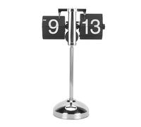 Reloj Digital Retro Abatible hacia Abajo, Reloj de Giro de Página Automático Mecánico con Batería de Pie, Barra de Tracción Telescópica de Acero Inoxidable Antideslizante, para