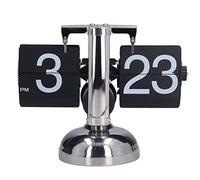 Reloj digital retro abatible hacia abajo, reloj de giro de página automático mecánico, funciona con pilas, tiempo preciso, reloj de cuarzo de moda único, adorno de escritorio, oficina, decoración del