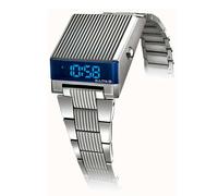 Reloj Digital Retro De Archivo Bulova Computron 96C139 Para Hombre Azul Plateado