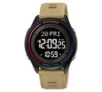 Reloj digital unisex 2348, retroiluminación y resistente al agua hasta 50 m, nunca te pierdas un momento con hora mundial, alarma diaria, cronómetro, cuenta regresiva, estilo asequible para estilos de