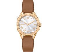 Reloj DKNY DK1L013L0025 Mujer Cuarzo Acero Correa Cuero Esfera Plata Nuevo
