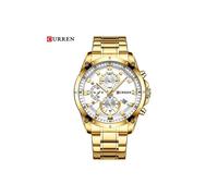 (Reloj dorado) Relojes deportivos militares Curren para hombre, reloj de pulsera informal de negocios