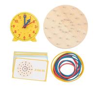 Reloj educativo para niños: 16 x 15,7 x 2,5 cm. Manipulaciones matemáticas táctiles, los niños cuentan la hora y enseñan el reloj | Juguetes educativos para esta escuela en casa, aula, guardería