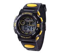 Reloj electrónico con alarma para estudiantes, reloj de función de moda, reloj deportivo para niños, reloj de dinosaurio, amarillo, talla única