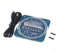 Reloj electrónico con pantalla LED giratoria que incorpora DS1302 para hora, temperatura y alarma con ciclo automático a través de la fecha y timbre horario ajustable