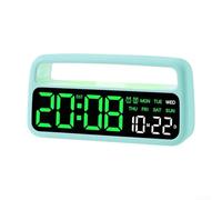 Reloj electrónico de alarma dual con pantalla grande multifuncional que muestra la hora, la fecha, el día y la iluminación LED ambiental para la creación del estado de ánimo y la decoración del hogar