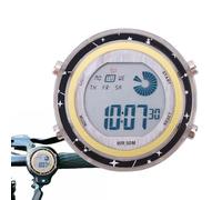 Reloj electrónico de moto - Corlogia de bicicleta digital impermeable, montaje de manillar | Pantalla LED resistente a las vibraciones, pequeño reloj de batería para motocicleta, scooter, ATV y