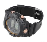 Reloj electrónico deportivo minimalista construido con materiales de resina y PVC para un contacto suave y suave con la piel (negro)
