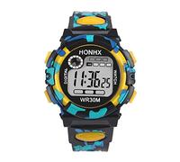 Reloj electrónico deportivo multifunción para niños y niñas, con alarma de muñeca silenciosa, amarillo, talla única