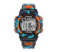 Reloj electrónico deportivo multifunción para niños y niñas, con alarma de muñeca silenciosa, naranja, talla única