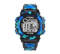 Reloj electrónico deportivo multifunción para niños y niñas, reloj interactivo, azul, One Size