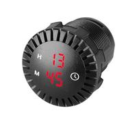 Reloj electrónico LED automotriz con pantalla digital, mesa universal para coche, luz roja.