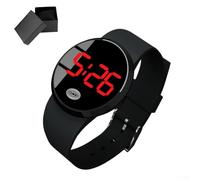 Reloj electrónico LED con pantalla transparente, ideal para deportes, negocios y uso diario, Como se muestra en la imagen, Silver green