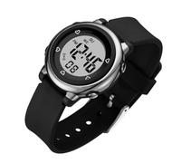 Reloj Electrónico LED Multifunción para Estudiantes, Negro, Resistente | Alarma y Formato de Tiempo 12/24, Visualización Semanal, Uso Nocturno, Diseño Cómodo y Duradero