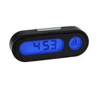 Reloj Electrónico Pantalla de Temperatura para Coche, Negro | Lectura Rápida en Pantalla Clara, Uso en Salpicadero o Mesa, Componentes ABS y Electrónicos