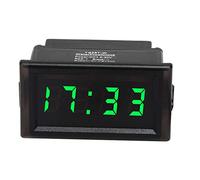 Reloj electrónico para coche con pantalla digital LED resistente al agua y al polvo, de 4,5 a 30 V (verde)