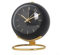 Reloj electrónico para dormitorio y oficina, funcionamiento silencioso con manecillas luminosas, diseño simple para leer fácilmente el tiempo (negro)