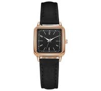 Reloj elegante y bonito de cuarzo para mujer, con correa de cuero, reloj de vestir con pulsera de cuero inoxidable, relojes para mujer con números, I, talla única