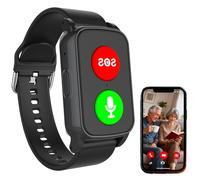 Reloj Emergencia Ancianos Personas Mayores con Detección De Caídascon Botón De Llamada De Emergencia Botón, Detector Caída, Monitoreo De La Salud Black