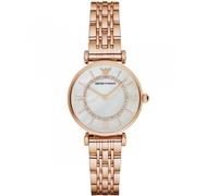 Emporio Armani Mujeres Reloj analógico oro rosa / blanco perla, Talla Talla única, 3740110