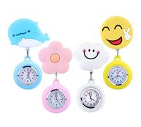 Reloj Enfermera, 4 Piezas Reloj de Enfermera Personalizado, Reloj de Bolsillo de Silicona con Broche, Reloj Enfermera Accesorios Enfermeria Relojes, Relojes de Enfermera Linda