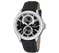 Reloj Festina Para Hombre F16573/3 Multifunción De Cuero Color Negro UF16573/3