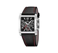 Reloj FESTINA para Hombre F20653/3 Timeless Chronograph Caja de Acero Inoxidable 316l Plateado Correa de Cuero Negro