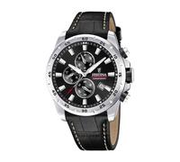 Reloj FESTINA para Hombre F20692/4 Timeless Chronograph Caja de Acero Inoxidable 316l Plateado Correa de Piel Negro