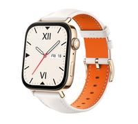 Reloj Fit 3 (Solo-B19V), Smartwatch Dorado/Blanco, Pulsera De Cuero En Blanco