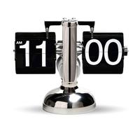 Reloj Flip Vintage con Pantalla Digital, Mecanismo de Engranajes y Páginas de PVC Hechas a Mano, Diseño Mecánico Retro, Ideal para Decoración del Hogar y Oficina, Pieza Única para Escritorio o Pared