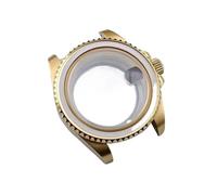 Reloj for Hombre de 40,5 mm con Caja GMT, Acero Plateado/Negro, Compatible NH34, NH35 y NH36, Cristal Zafiro Esfera 28(28gold,One Way)