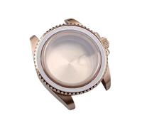 Reloj for Hombre de 40,5 mm con Caja GMT, Acero Plateado/Negro, Compatible NH34, NH35 y NH36, Cristal Zafiro Esfera 28(29rose Gold,One Way)