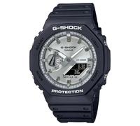 Casio Reloj Cuarzo Unisex 48.50mm con dial Análogico-Digital Plata y Correa de Plastic/Resin Strap Negro GA-2100SB-1AER