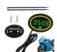 Reloj genérico para motocicleta, pantalla LED impermeable | Voltímetro y termómetro de motocicleta, para hombres, mujeres adolescentes, apasionados por la motocicleta, lanzadera urbana rutas