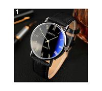 Reloj Ginebra para hombre, nuevo, 2023, con números romanos, correa de piel sintética Blu-ray, analógico