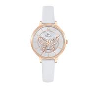 Reloj Go Girl para mujer acero oro rosa cuero blanco 699513