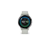 Reloj GPS conectado - GARMIN - Venu 3S - 30,4mm (1,2") - Acero plateado, caja verde salvia y correa de silicona verde salvia.