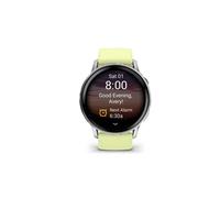 Reloj GPS conectado - GARMIN - Venu 4 - 45 mm (1,4") - Plata con pulsera de silicona amarilla limón