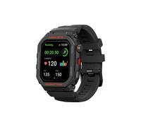 Reloj GPS resistente Zeblaze Ares, compatible con frecuencia cardíaca/pulsioximetría (saturación de oxígeno en sangre) (Negro) Regalos: Negro lava