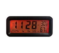 Reloj higrómetro retroiluminado - Pantalla digital para coche | Dispositivo ABS de energía solar - 16,5 × 11,5 × 3,2 cm, monitor 'humedad con retroiluminación LED, decoración interior co